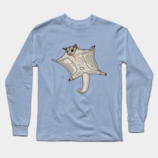 Sugar glider cartoon illustration Long Sleeve T-Shirt